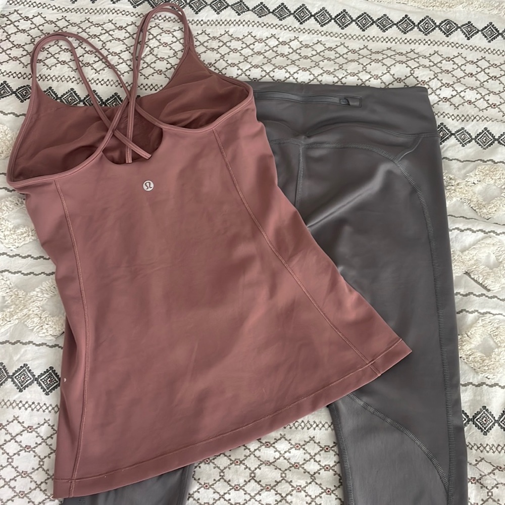 Pink lululemon tank top